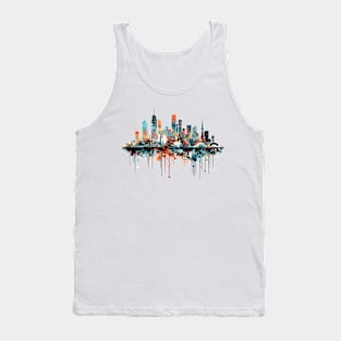 City Skylines Urbain World Fun Life Abstract Tank Top